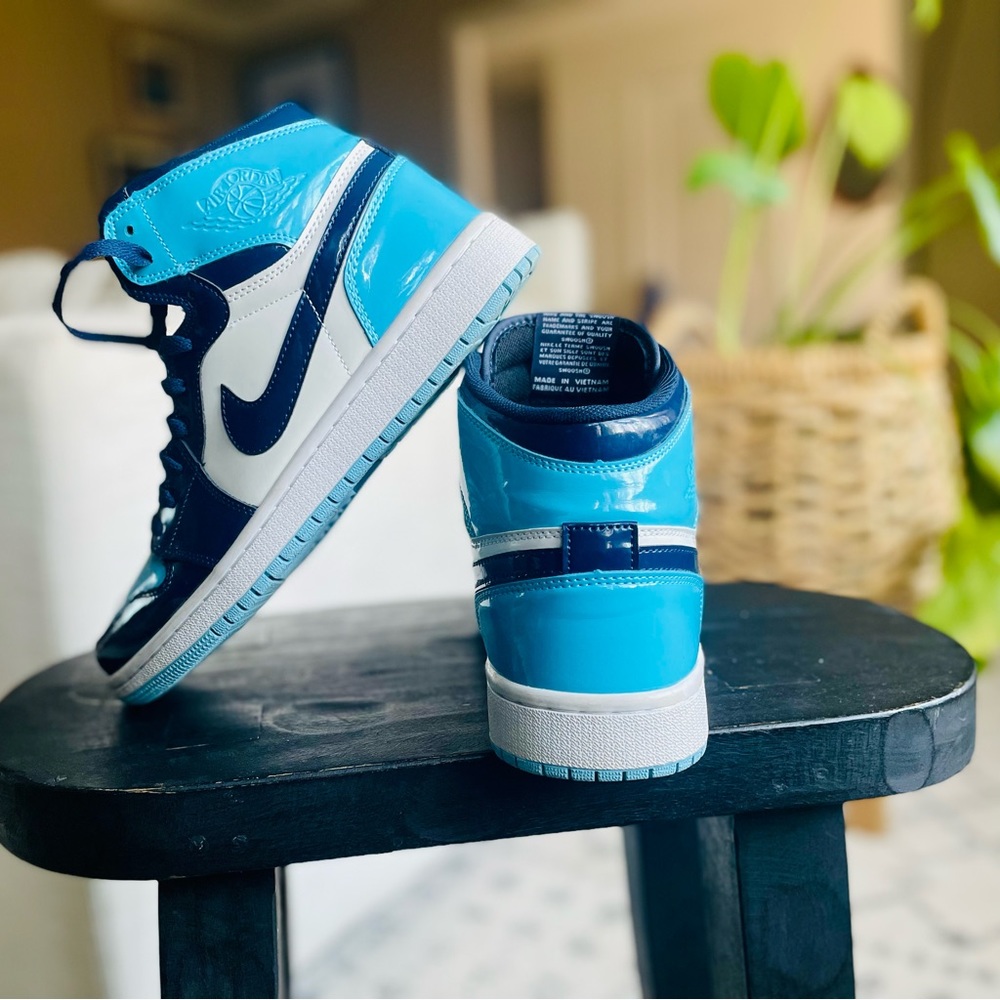 Nike Air Jordan 1 Retro Blue Chill UNC Patent OG | size US 8
